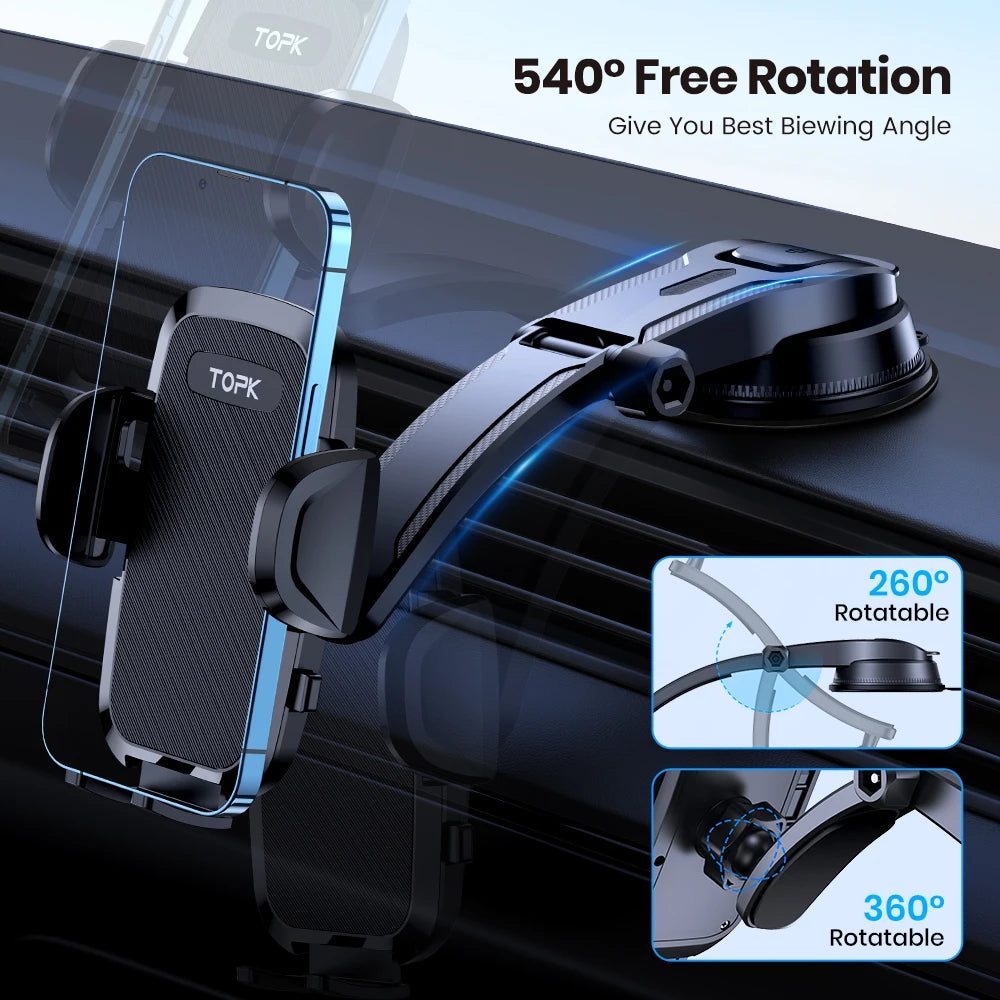 Car Phone Holder Stand Gravity Dashboard Phone Holder Mobile Phone Support Universal For iPhone 13 12 11 Xiaomi Samsung