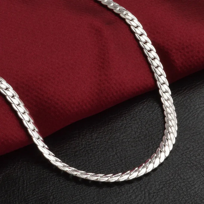 Silver Necklace Chain For Woman & Men