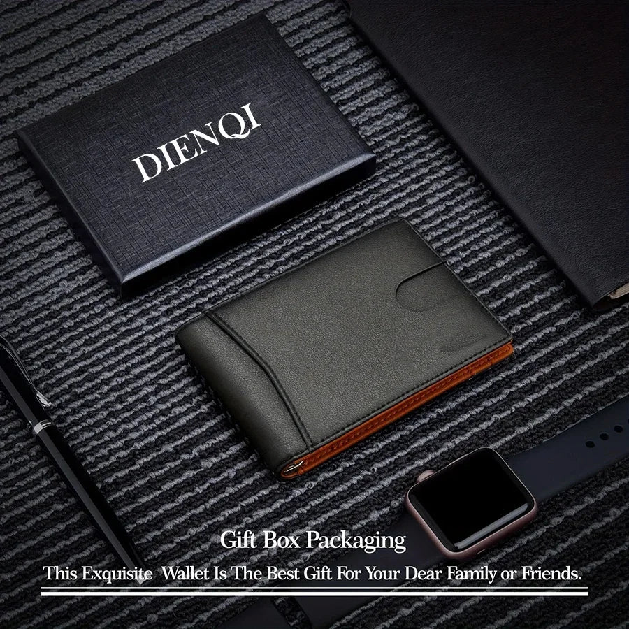 Synthetic Leather Slim Smart Wallet  Credit Card Holder Money Clip RFID Blocking Men Thin Bifold Wallet Wallet Money Bag