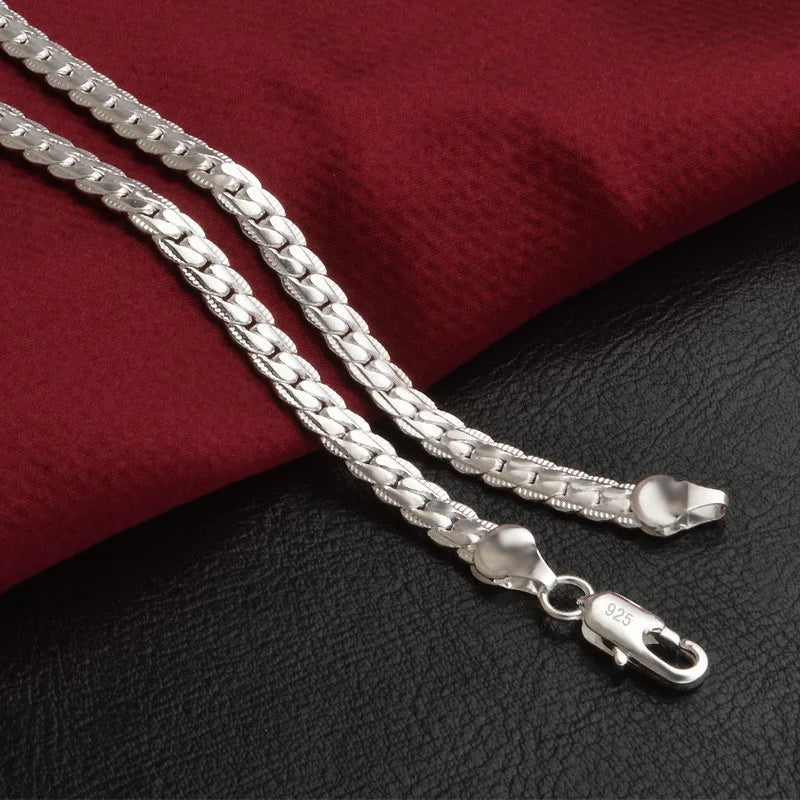 Silver Necklace Chain For Woman & Men